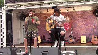Ben Bruce and Danny Worsnop of Asking Alexandria private Zippo Sessions Carolina Rebellion 2018