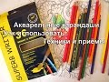 МК/ Акварельные карандаши. Как использовать. Техники и приёмы