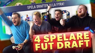 SINNESSJUK 4-MANNA FUT DRAFT!! | w/ GGFROLLE, OLLE MCDULLE & JEWANDERZ | FIFA 18
