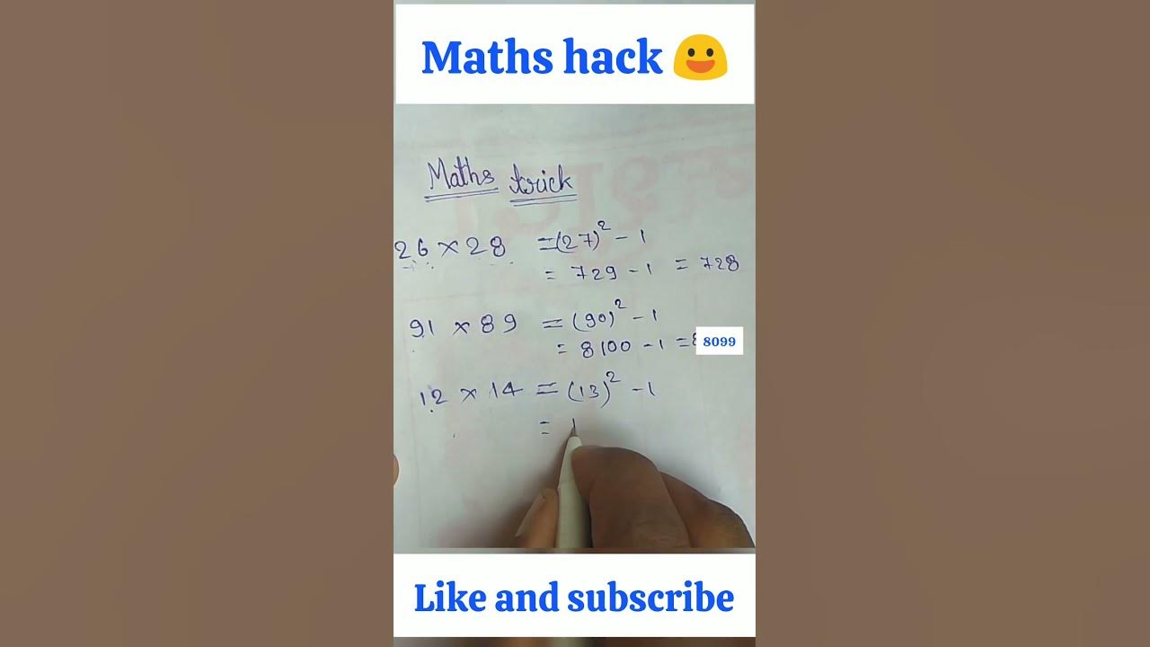 Maths tricks 😱 || maths hack || #mathetricks #viral #math - YouTube