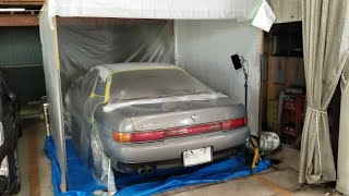 元自動車製造業塗装設備担当者がゴミ付着ゼロを目指した簡易塗装ブースをオールペン全塗装用に作ってみた 給排気試運転 Youtube