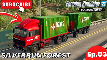 #fs22, #silverrun #forest #LOGGING // LOADING #IVECO 190 #CONTAINER WITH TRAILER