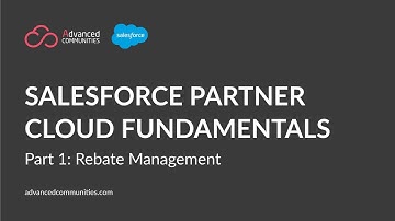 Salesforce Partner Cloud Fundamentals. Part 1: Rebate Management in Salesforce