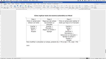 Cómo replicar texto de manera automática en Word