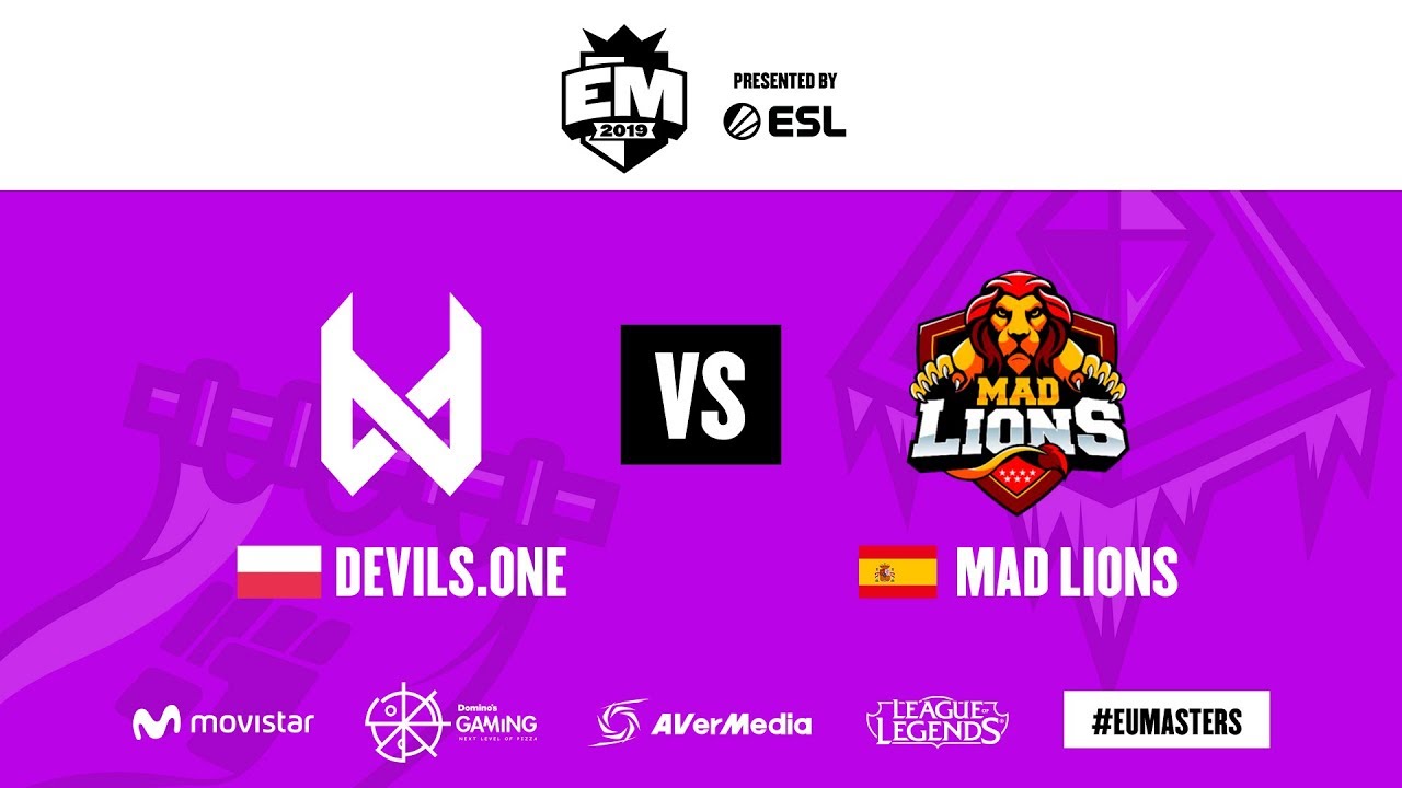 LOL - DEVILS.ONE vs MAD LIONS E.C. - European Masters S3 Dia 2 juegos panamericanos 2019 en vivo