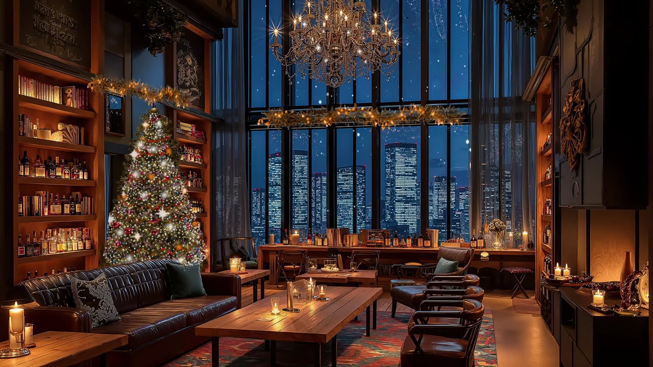 Rooftop Luxury Christmas Sax 2025 🎄 Smooth Saxophone Jazz for Chill, Stress Relief & Sleep