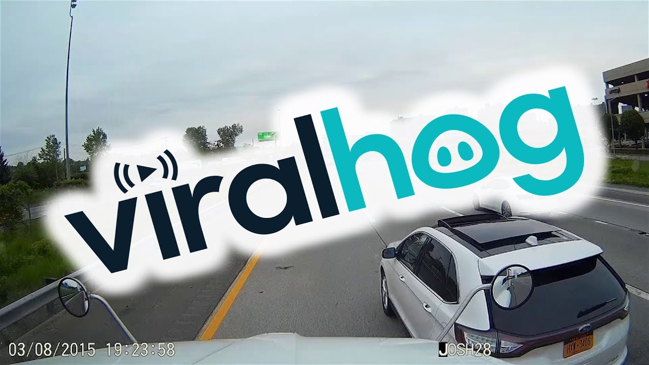 Playing Chicken with an 18 Wheeler ViralHog YouTube