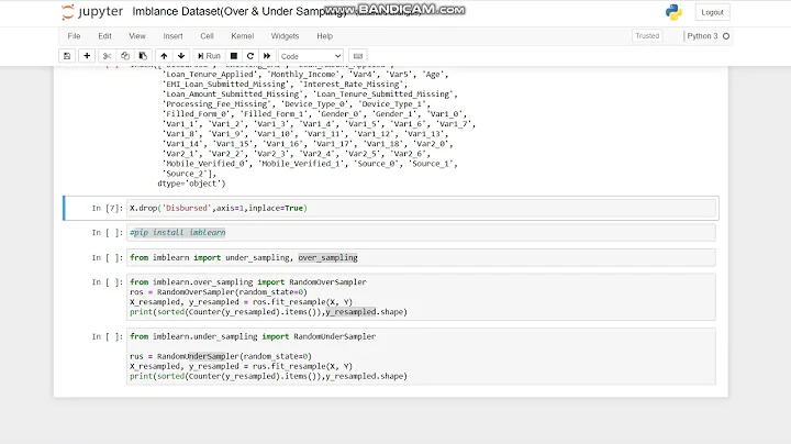 Imbalance Dataset(Over Sampling Under Sampling)