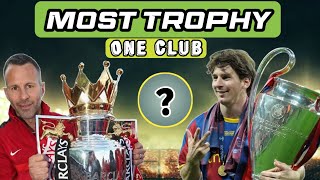 Most Trophies Winner for a Single Club || Player With Most Trophies for One Club || Legball Football