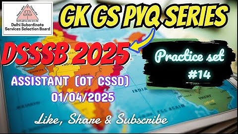 MASTER DSSSB GK GS》TARGET DSSSB 2025》PRACTICE SET 13 @dsssbexamwindow #dsssbexamwindow