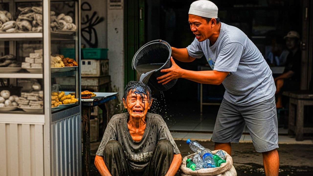 Azab Kontan dari Allah! Pak Haji Ini Menyiram Nenek Pemulung dengan Air Comberan, Ini yang Terjadi.
