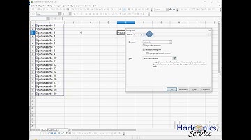 OpenOffice Calc (Keuzemenu met Invoer assistentie in het werkblad)