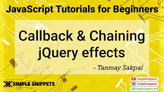 44 - jQuery Callback and Chaining | jQuery tutorials for Beginners