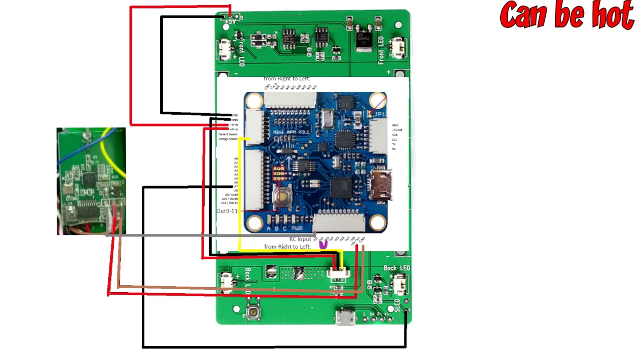 Подключение mini APM 3.1 к Eachine pioneer e350