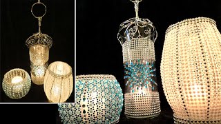 DIY | Beaded and Caged Top Lanterns  Dollar Tree Project