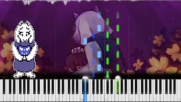 Undertale // Fallen Down (Reprise) | LyricWulf Piano Tutorial on Synthesia TuTORIEL // OST 85