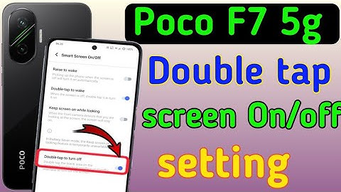Poco f7 5g me double tap screen on off setting/how to screen on off setting in poco f7 5g me//