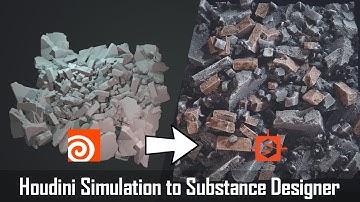 Houdini simulation to Substance Designer || tutorial