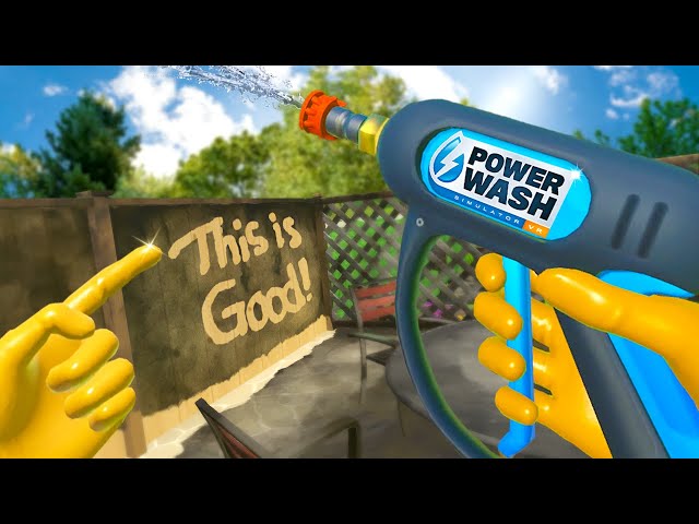 Power Wash Simulator VR on QUEST!! kinda… 