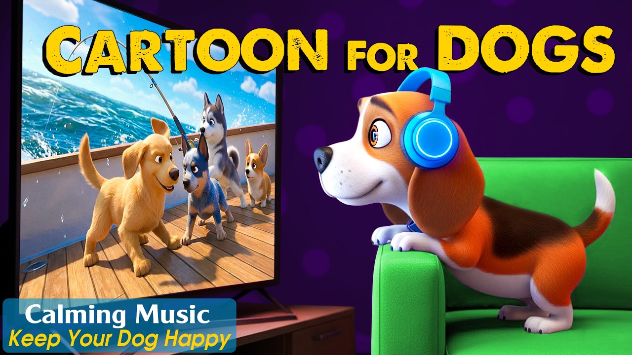 Dog Cartoon: Ultimate Dog TV to Prevent Boredom & Stress-Free Dogs Home Alone – Best Music for Dogs