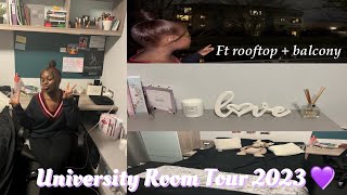 UNIVERSITY ACCOMMODATION ROOM TOUR 2023 | University of Nottingham room |dorm,rooftop,balcony