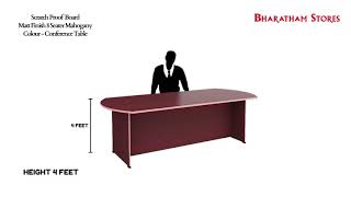 Scratch Proof Board Matt Finish 8 Seater Mahogany Colour Conference Table BS CF 01 MG 1 Scratch Proof Board Matt Finish 8 Seater Mahogany Colour Conference Table BS CF 01 MG 1