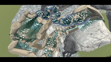InfiniRIVER -  Dynamic Fluid Simulator, work on foam, spline based mesh generation & waterfalls