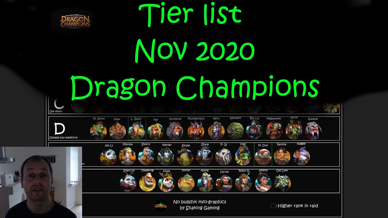 Tier list November - Dragon Champions - YouTube