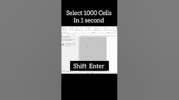 Select 1000 Cells in 1 second in Excel #excel #exceltips #exceltutorial