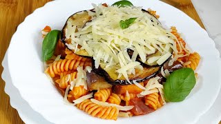 لعشاق البادنجانالذ واسهل مكرونة بالبادنجان طعم مميز Pasta alla norma