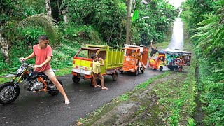 Truk Rama Gak Bisa Naik Tanjankan Terpaksa di Tarik Pake Motor Trail