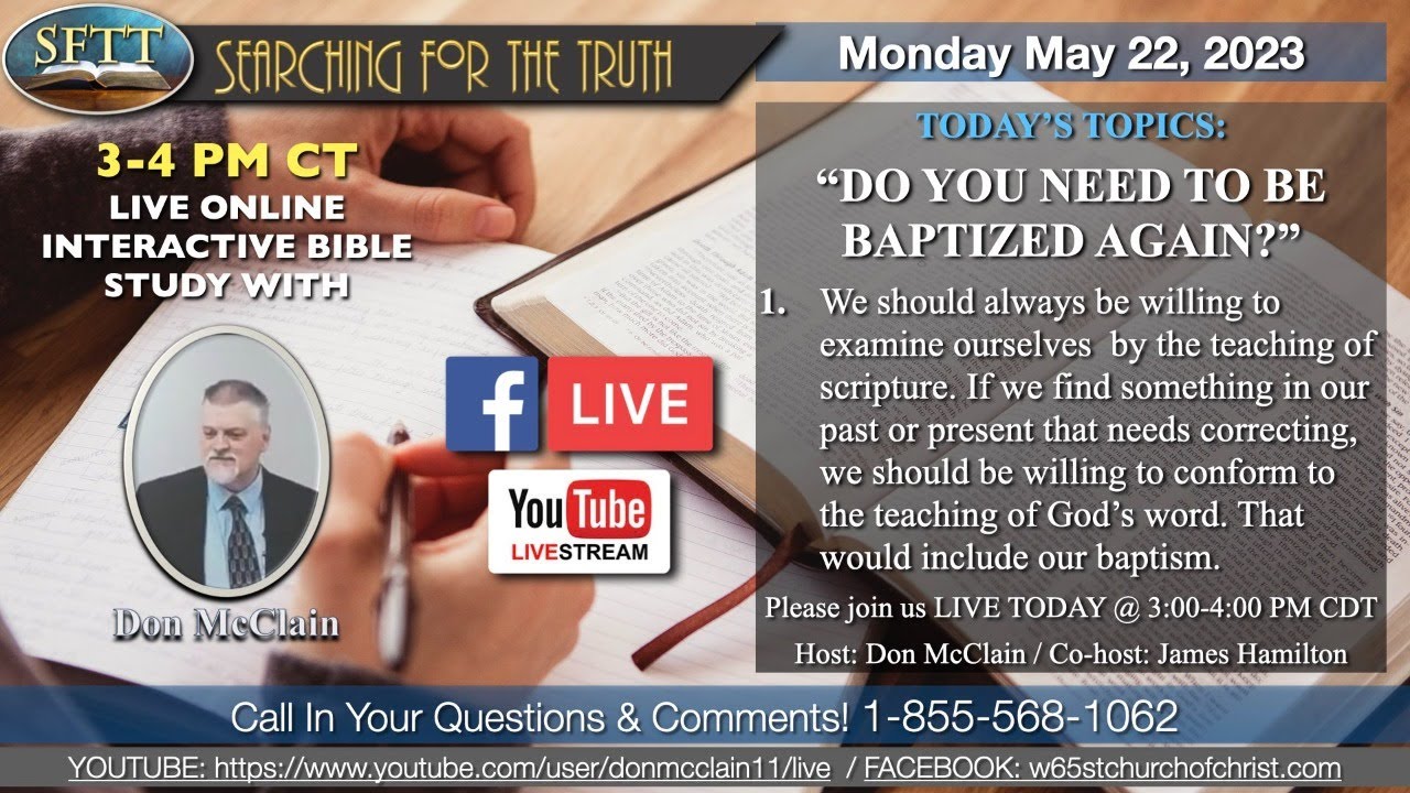 “DO YOU NEED TO BE BAPTIZED AGAIN?” - YouTube