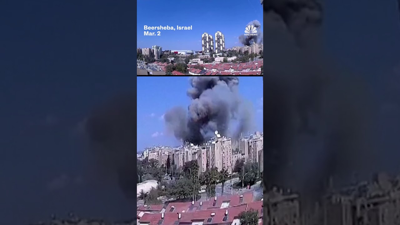 Video shows the moment an Iranian missile hit a building in Israel