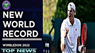 John Isner Sets Aces World Record | Wimbledon 2022 | John Isner vs Italys Jannik Sinner |