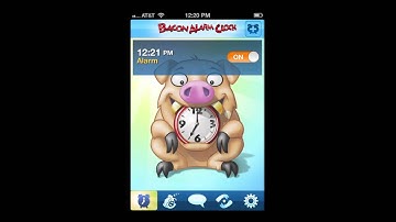 Bacon Alarm Clock iPhone App Video Review (FREE Apps) - CrazyMikesapps