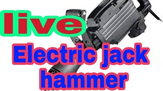 Electric jack hammer working