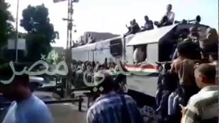 ذعر فى المنوفية  - كارثة تهدد ركاب  قطار ٥٣٤ على خط طنطا - منوف - القاهرة