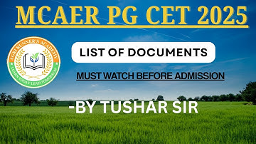 LIST OF DOCUMENTS—PG ADMISSION BY TUSHAR SIR (Must watch before admission)