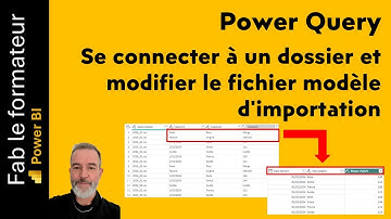 Power Query - Se connecter à un dossier et modifier le fichier modèle d