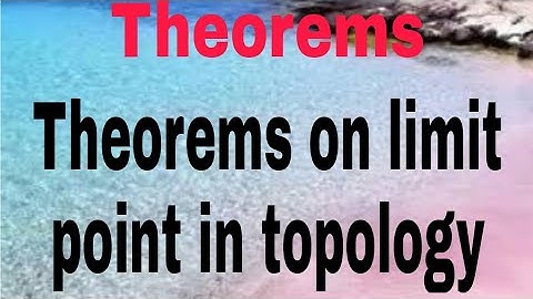 Theorems on limit point in topological spaces in hindi/urdu