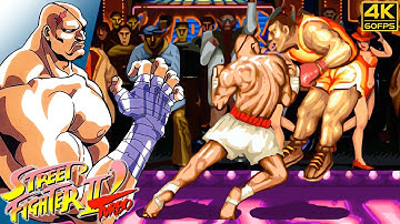 Street Fighter II Turbo: Hyper Fighting - Sagat (Arcade / 1992) 4K 60FPS
