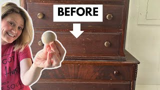 Antique Furniture Before & After / Next Level Furniture Flip!