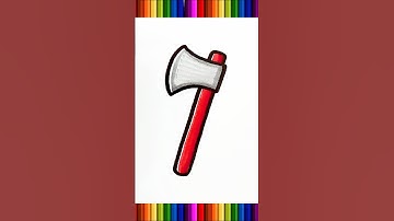 Wooden Axe Easy Drawing 😍💕#drawing #art #viral #shorts