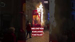 İtalya Karnavalında Meloninin Kuklası Yakıldı