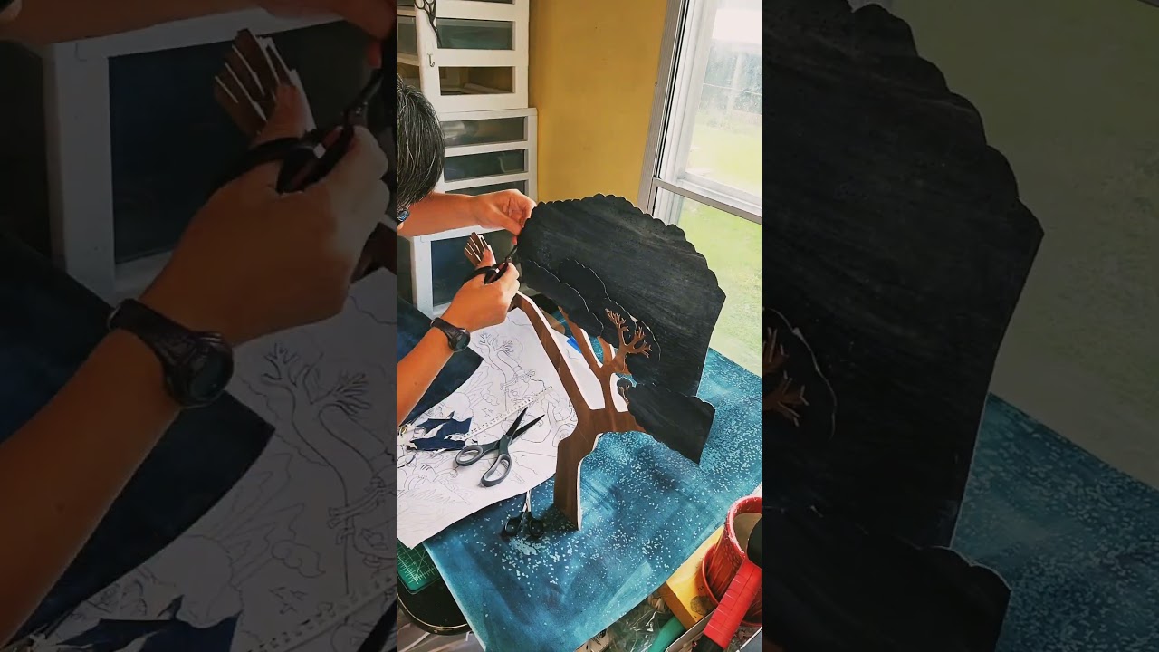Making a tree for my picture book. #illustrator #artteacher #paperart