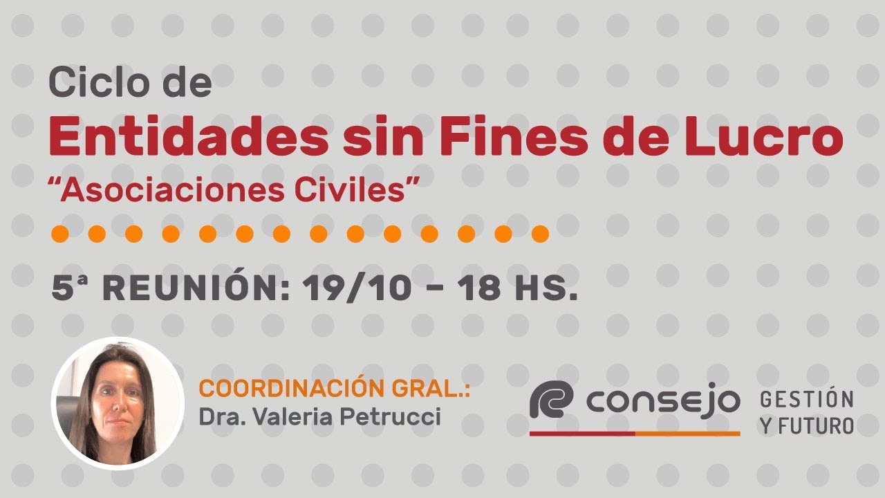 Ref. 9105KV. Ciclo de Entidades sin Fines de Lucro 5° Reunión 2023