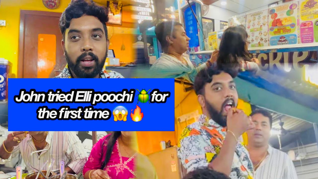 John Tried eli poochi for the first time🧐/ultimate reaction😆/#agvlogs #food #love #youtube #comedy