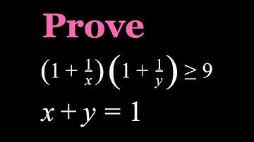 Proving a Quick and Easy Inequality (1+1/x)(1+1/y)≥9