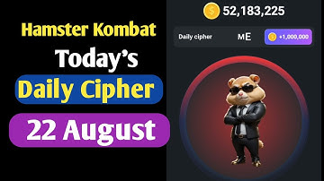 22 August Daily Cipher Code Hamster Kombat Today Cipher #Hamsterkombat