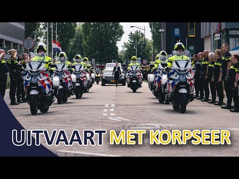 Uitvaart met korpseer voor collega Arno de Korte van de Eenheid Rotterdam, Team verkeer | Politie